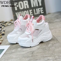 casual shoes womens flats shoes mesh breathable platform wedge heels shoes 10cm summer sneakers zapatillas deportivas mujer