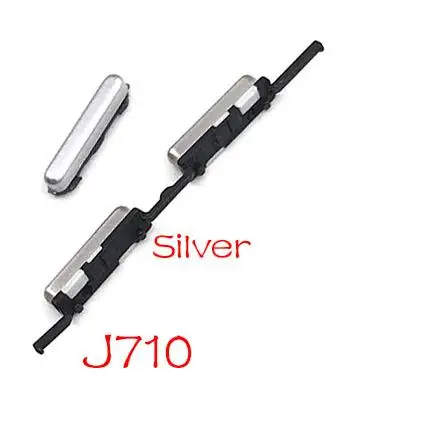 Для samsung S3 S7 край J5 J7 J510 J710/J5 J7 J730 J530 кнопка регулировки громкости источник энергии Переключатель Вкл/Выкл кнопка ключ гибкий кабель - Цвет: J710 Silver