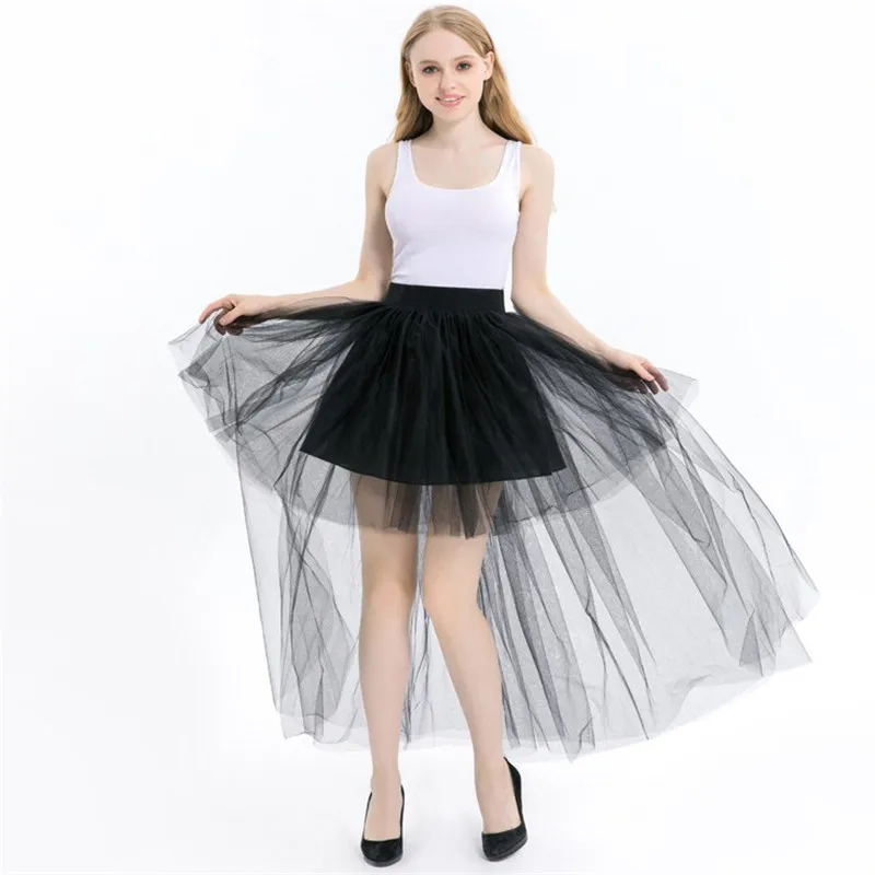 Асимметричная 3 цвета трех слоев фатина Лэ сетки сорочка посадка комфорт летняя