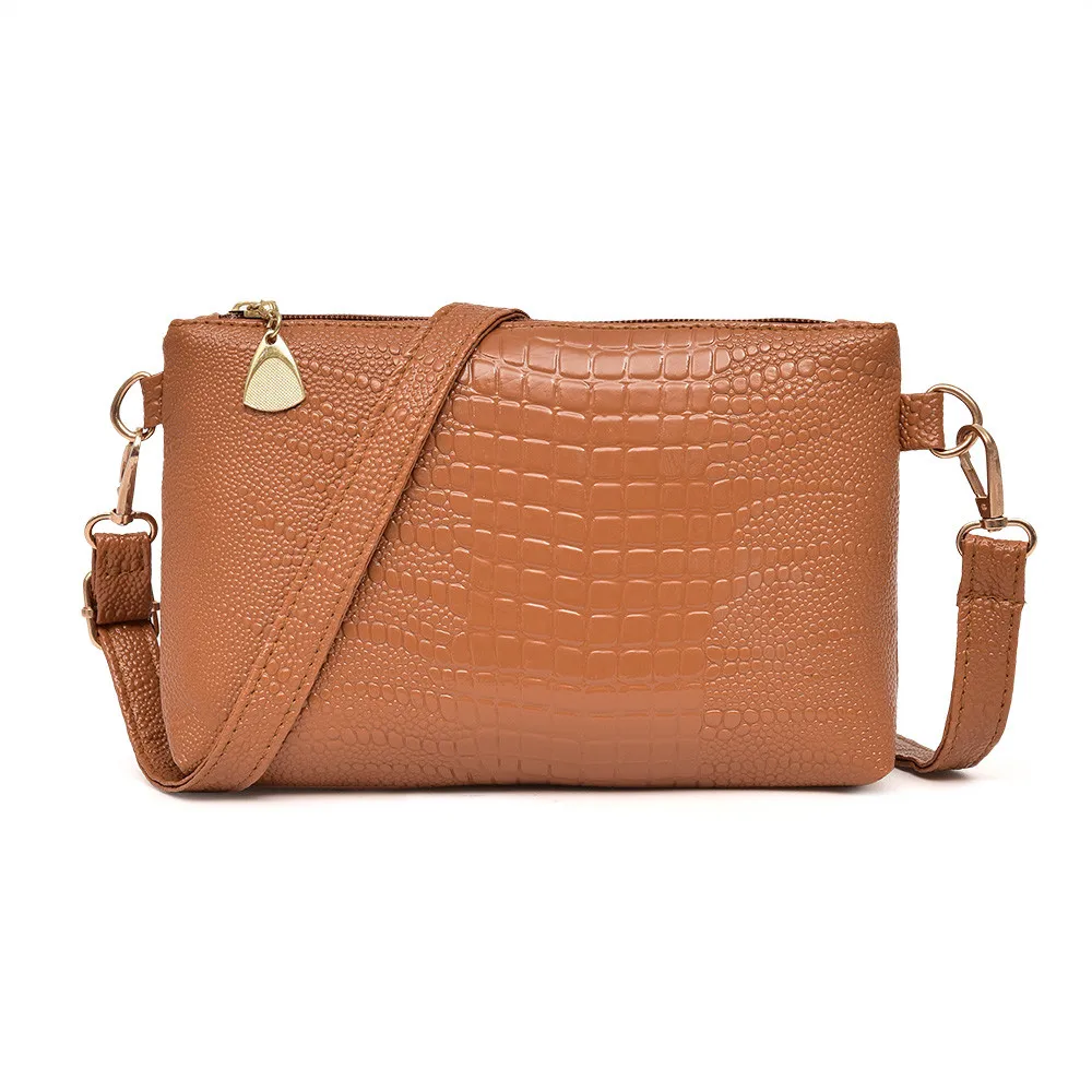 Маленькие сумки через плечо с клапаном женская модная сумка крокодиловым узором