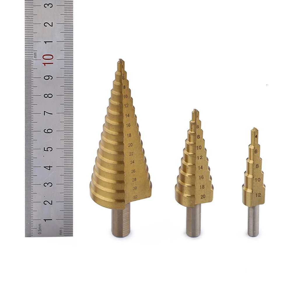 3 шт./лот профессиональный HSS стальной большой шаговый конус шестигранный