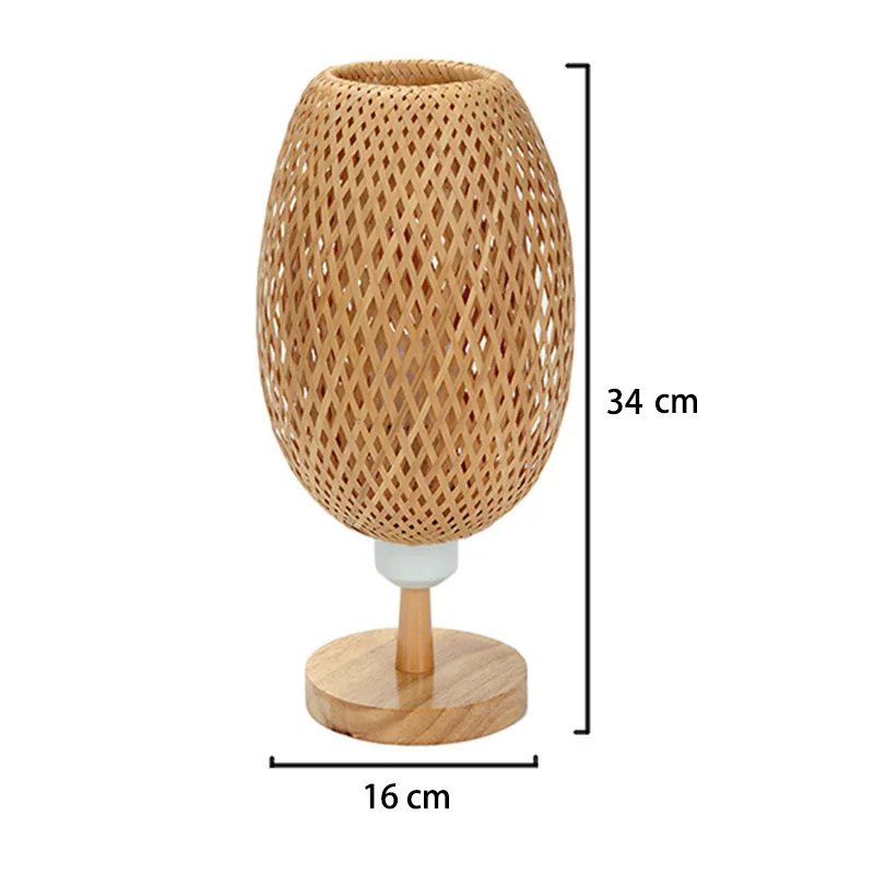 

Eye protection Handmade Bamboo lampshade Study lamp Bedroom Creative Simple Modern Romantic Retro Bedside lamp Home Decore
