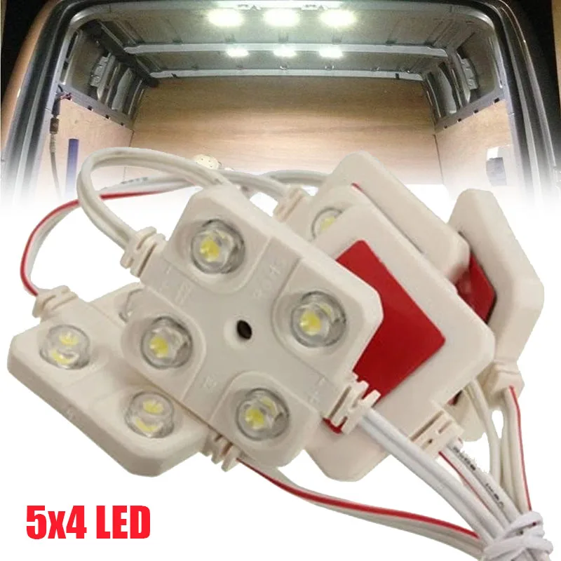 

(5x4) 20 Led LED Car Interior Lights Car Roof Light Ceiling Lamp Bulbs 12V Energy-saving Long Life Bright White Light