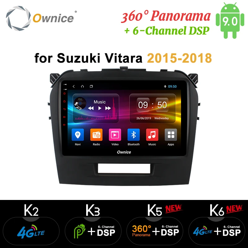 Ownice 360 Panorama Android 9,0 Восьмиядерный k3 k5 k6 автомобильный Радио DVD gps Navi плеер dvd для Suzuki Vitara- 4G DSP оптический
