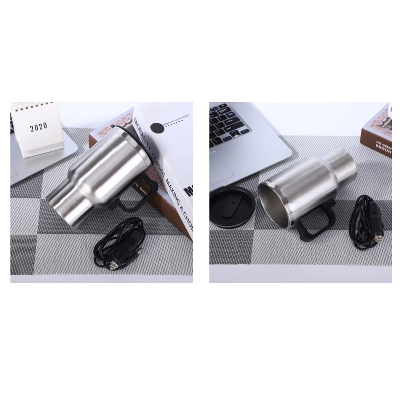 12 В Автомобильная нагревательная чашка из нержавеющей стали дорожная кофейная