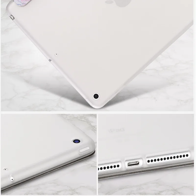 Для iPad 9 7 2018 2017 чехол из мраморного зерна ТПУ кожаный смарт-чехол для Air 1 2 Mini 234 Pro 10