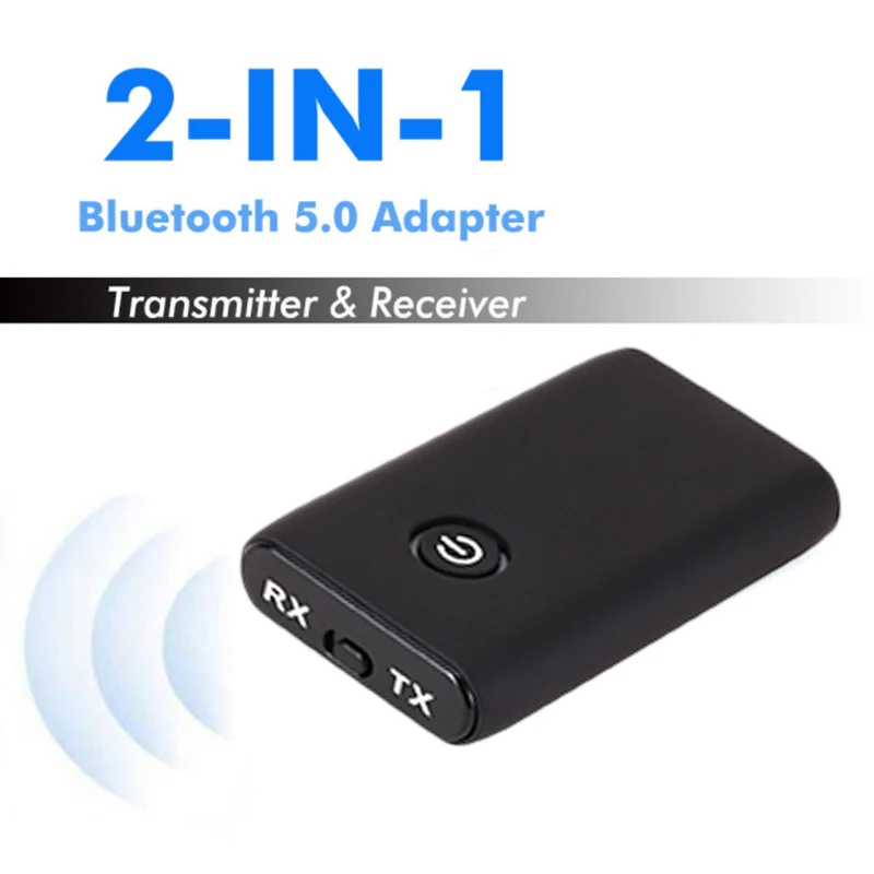 Беспроводной Bluetooth адаптер 5 0 передатчик приемник 2 в 1 с 3 мм кабелем AUX для
