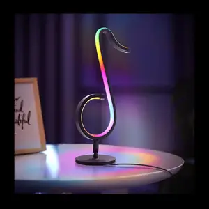 Creative Night Light RGB Symphony Table Lamp Remote Control Symphony Musical Note Light Desktop Night Light For Home Decoration