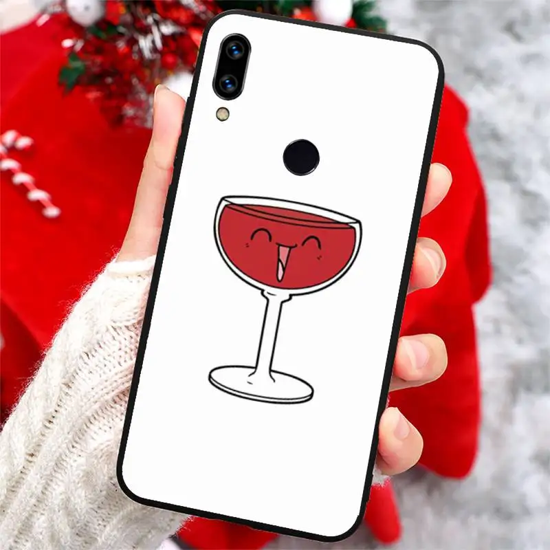 

Coffee Wine Cup high quality Phone Case For Xiaomi Redmi note 7 8 9 t k30 max3 9 s 10 pro lite