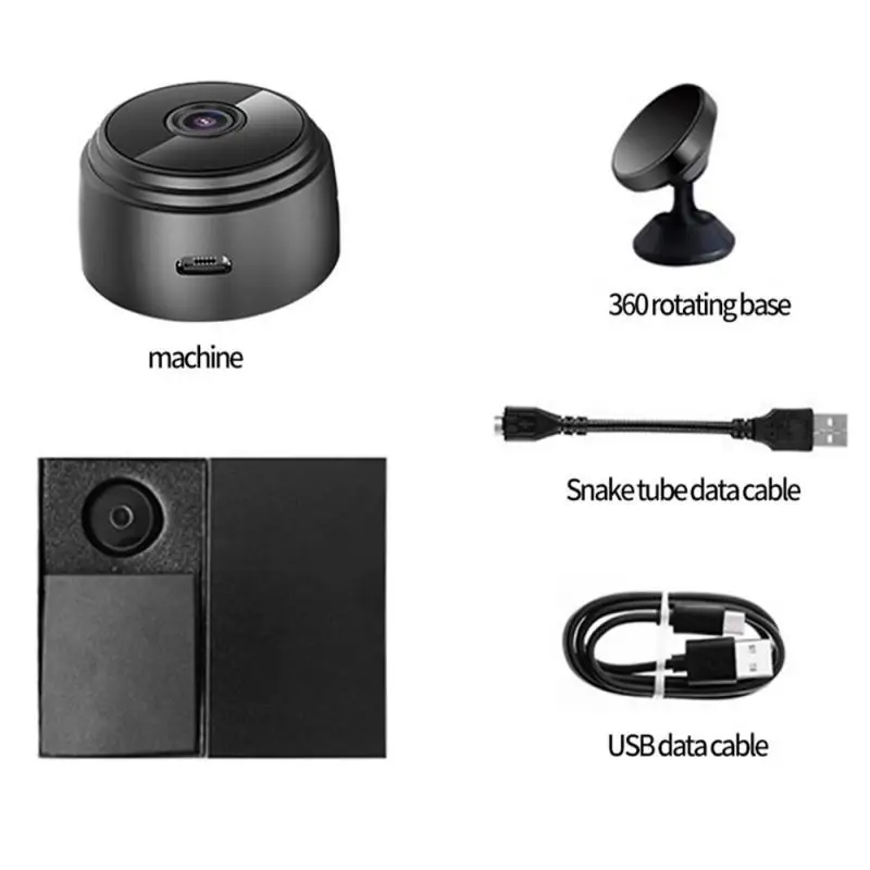 Wifi wireless mini PTZ ip camera ABCCAM APP remote monitoring Outdoor indoor Security Camera magnet install Network Surveillance |