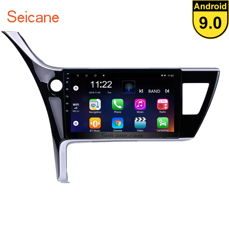 Seicane 10," Android 9,0 gps Navi мультимедийный плеер для Toyota Corolla левый руль управление рулем DVR автомобильное радио