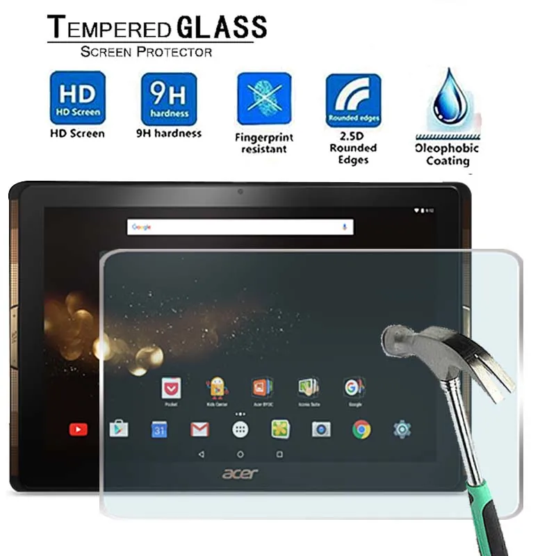 Закаленное стекло 9H для планшета Acer Icona Tab 10 премиум-класса защитная пленка экрана