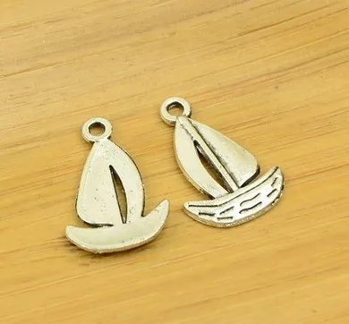 

Charm for making jewelry 10pcs 13x20mm antique silver color ferry charms