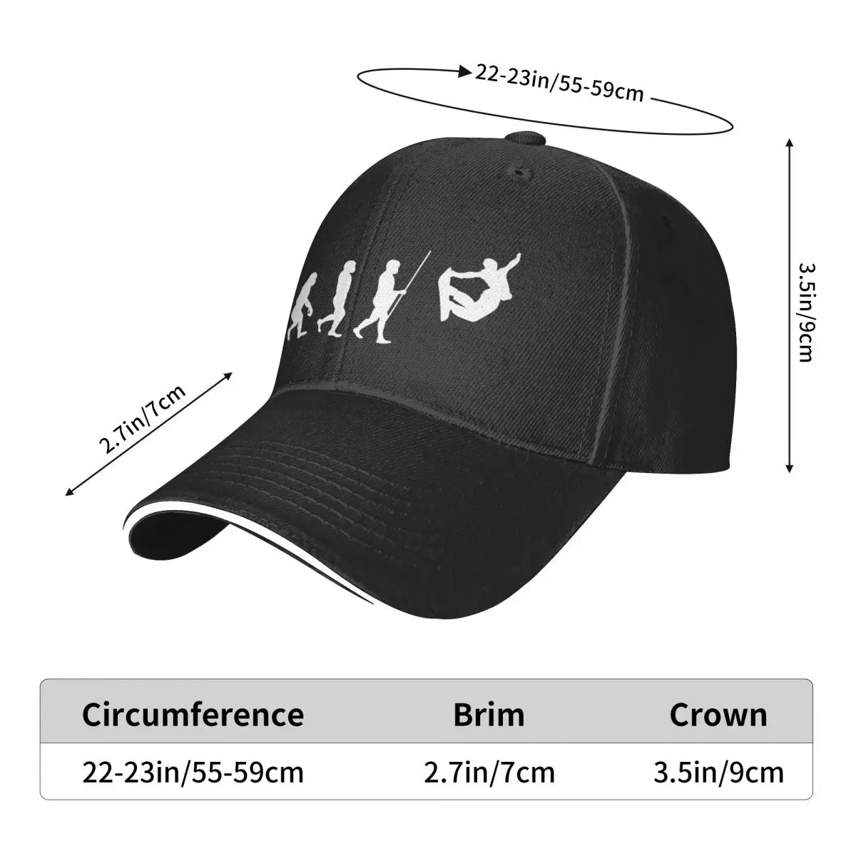 

Unisex Cotton Cap For Women Men Snowboarding Evolution Fashion Baseball Cap Adjustable Outdoor Streetwear Hat
