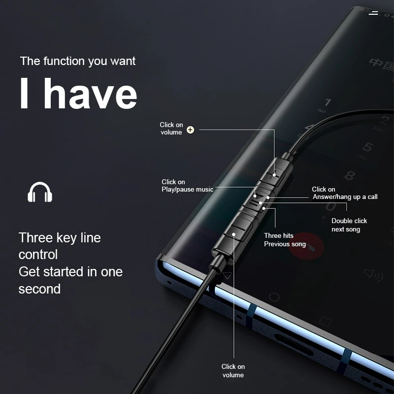 

Wired Earphones 1.2m Wired In Ear USB-C / Type-C Interface Metal Stereo Earphones with Mic For samsung huawei xiaomi vivo Sony