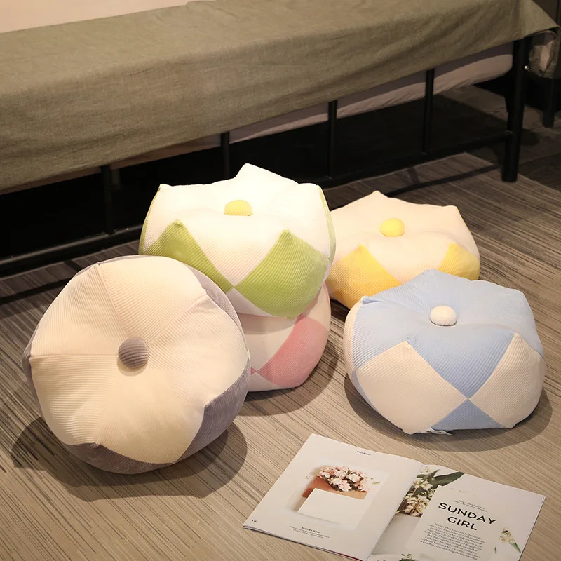 

Candy Color Round Cushions Tatami Living Room Seat Pillows Floor Cushion Polygon Futon Soft Stuffed Princess Style Decor Home