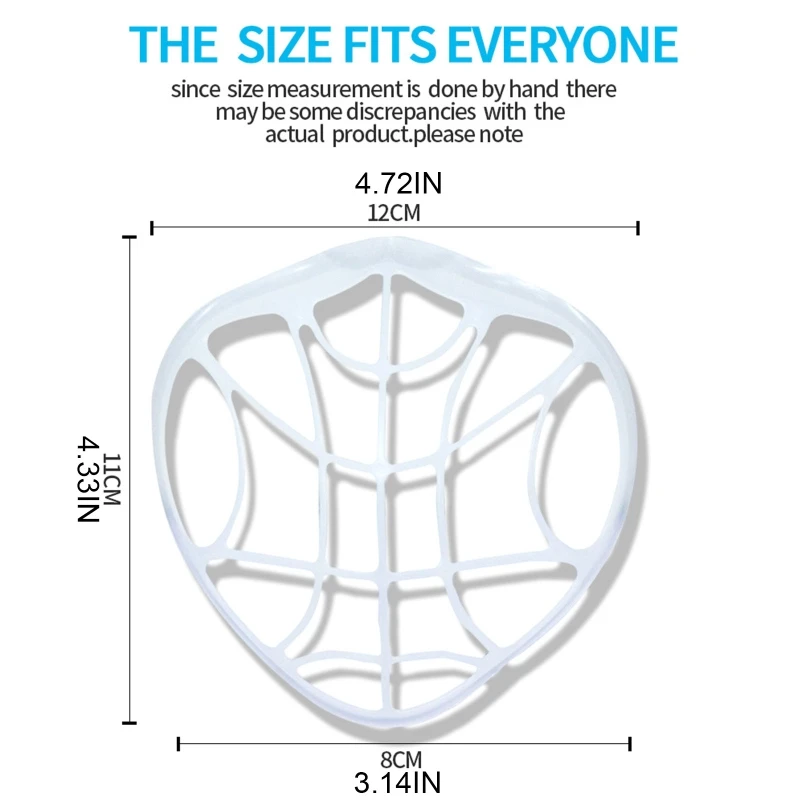 10 шт. 3D многоразовая маска для лица держатель губная помада защита кронштейна