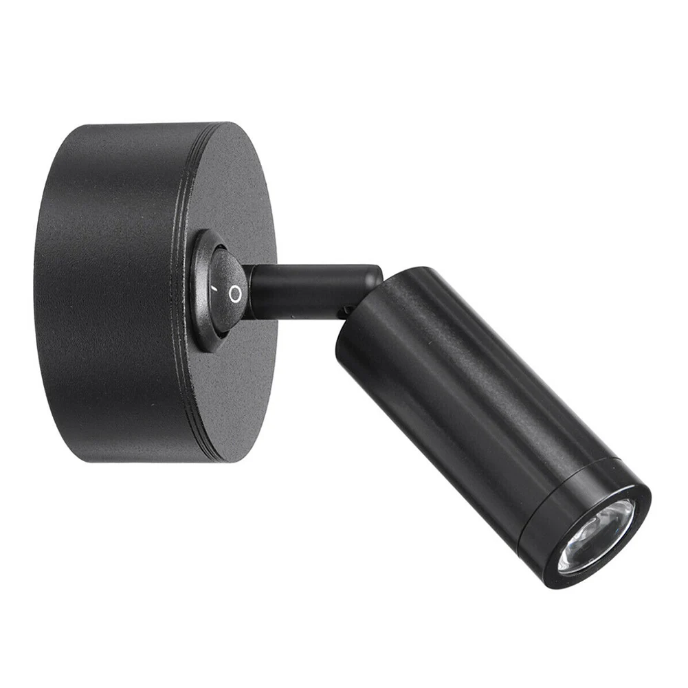 

Corridor Home Reading Light Bedside Bright Eye Protection Rotating Button Switch Wall Mount LED Spot Caravan Cabinet Motorhome