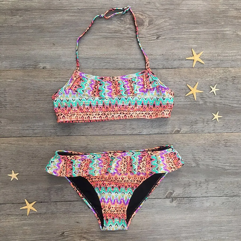 Одежда для девочек подростков в африканском стиле Летний Пляжный комплект