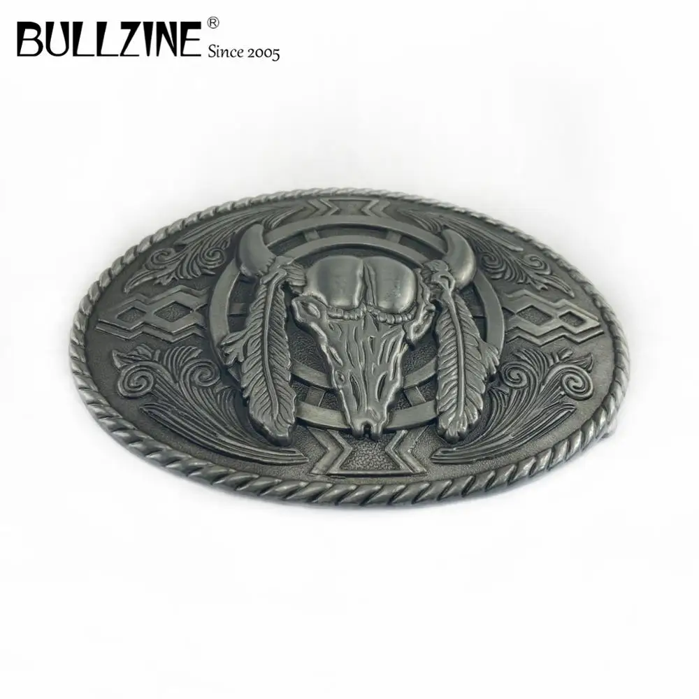 В Bullzine оптом бычий Рог пряжка на ремешке с pewer отделка FP 02847 подходит для детей