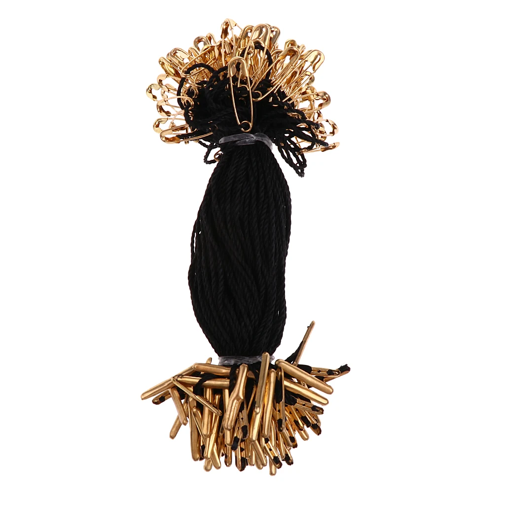 

200 Pieces Tag Cotton Fasteners Bullet Pin Tie String 10cm Bronze