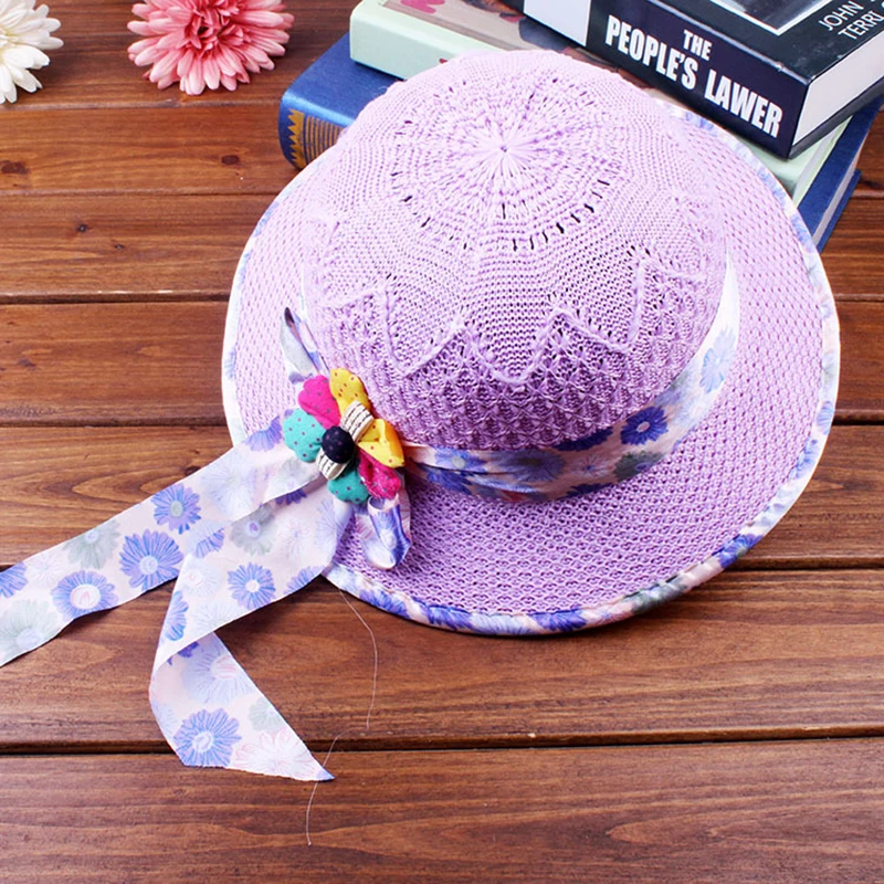 

Spring and Summer New Girls' Straw Hats, Bow-knot Girls, Wide-brimmed Hats, Sun-proof Sun-shading Hats