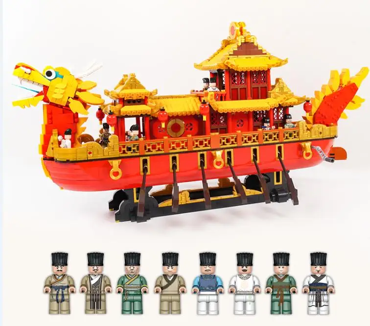 XINGBAO строительные блоки легированная парусная лодка серии Cantonese Galleon модель
