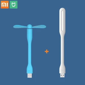 Оригинальный Xiaomi Mi USB вентилятор портативный адаптер ZMI LED USB лампа улучшенная версия для ноутбука компьютера ПК Power Bank