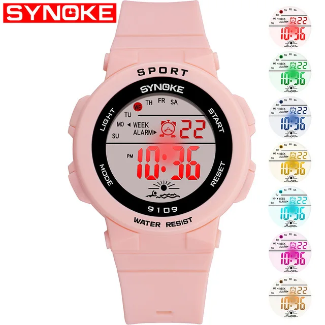 9109 pink Новые светодиодные цифровые армейские часы для мужчин, 50 м, для дайвинга, для плавания, спортивные часы, модные уличные наручные часы для мужчин и женщин, Relogio Masculino - Цвет: 9109 pink