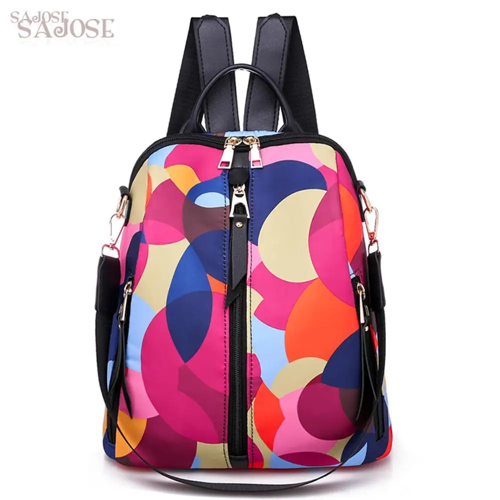 Многоцветный женский рюкзак из ткани Оксфорд модная Милая тканевая Наплечная