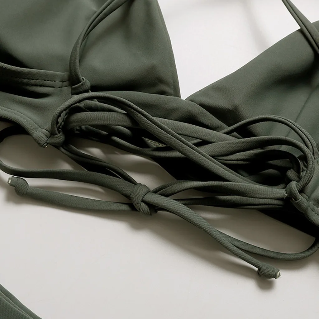 

Home&Nest Fashion Womens Sexy Solid Padded Bikini Set Two Piece Swimwear Beachwear Swimsuit Bikini Set Women's Swimwear New