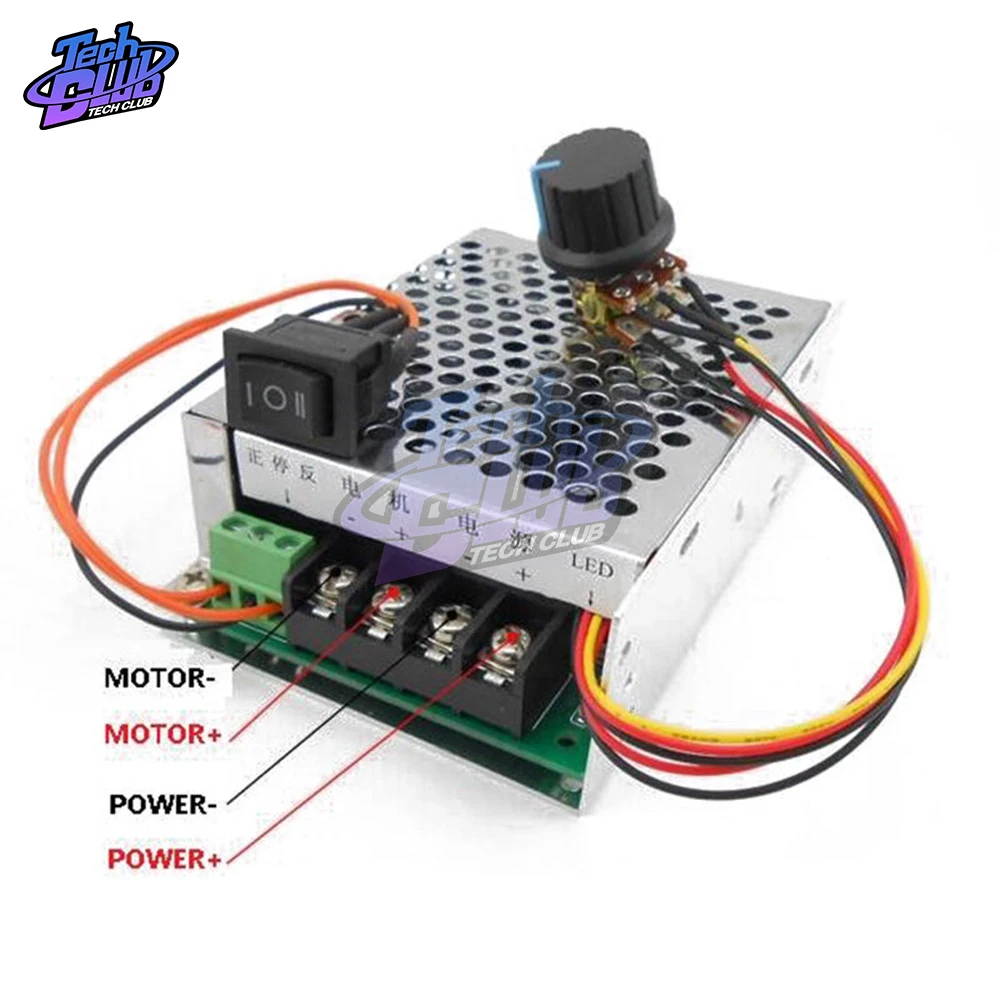 10-50 В постоянного тока 40 А контроллер скорости двигателя ШИМ 12 В/24 В/36 В/48