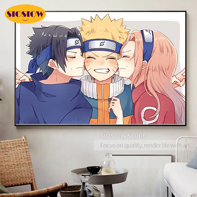 5D алмазов картина японское аниме Наруто как у героя мультфильма Саскэ Сакура Рисунок полная квадратная