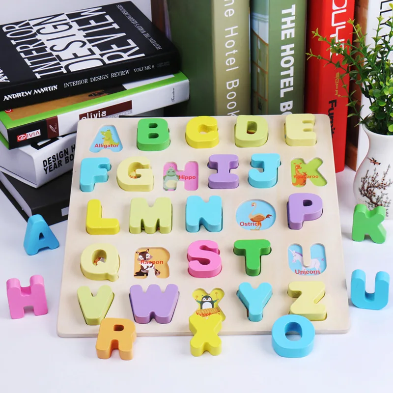 Пазл цифровой деревянный с буквами алфавита и цифрами|Развитие письменных