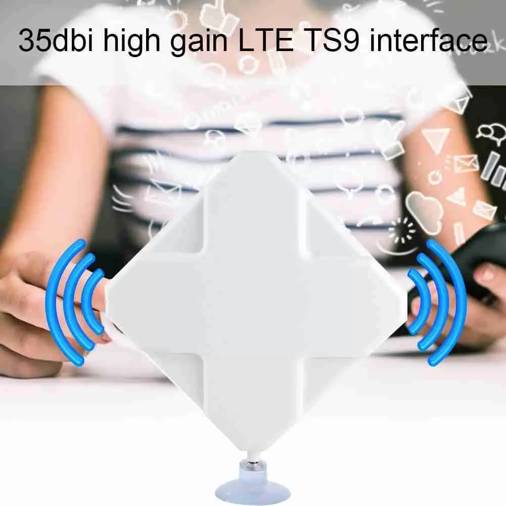 

3G 4G Antenna 35DBi 2M Cable LTE Antena 2 SMA Connector to Signal For 4G Adapter Connector Router Female Modem Male TS9 U1B8