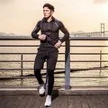 Yuerlian зимний набор для бега, Мужской Быстросохнущий Спортивный костюм, облегающий спортивный костюм для фитнеса, одежда для спортзала, тренировочный костюм, мужская спортивная одежда