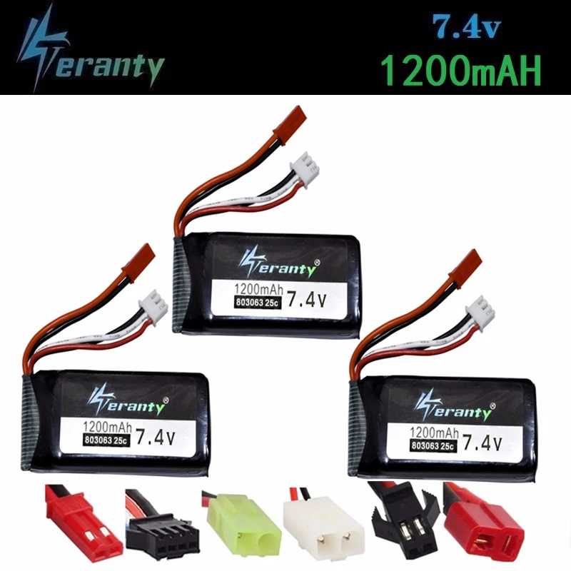7 4 в 1200 мАч Lipo батарея для YiZhan Tarantula X6 MJX X101 X102h x1бесщеточный H16 WLtoys V666 V262 V353 V333 V323 803063
