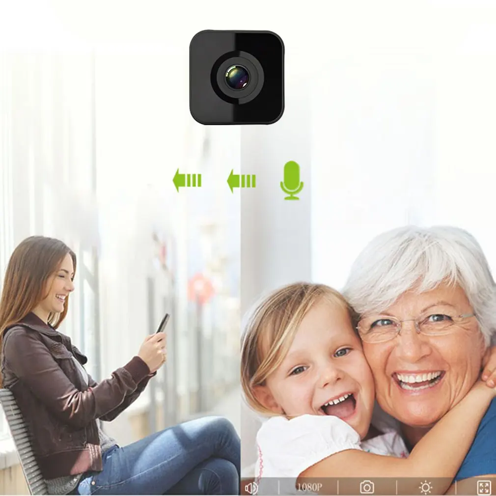 Мини Wifi IP камера инфракрасное ночное видение HD 1080P микро видеокамера