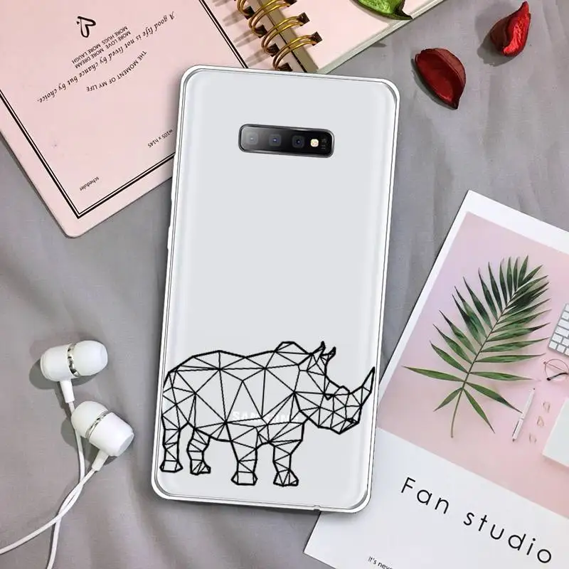 

Funny abstract black line art design Phone Case Transparent For Samsung Galaxy S A 5 7 8 9 2015 20 edge plus 10 e lite 2019
