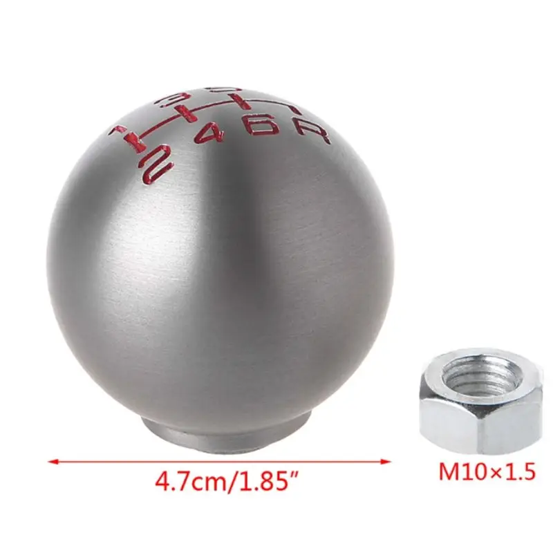 

Round Aluminum Alloy Manual Shift Knob Modification Gear Head 5 Lever Speed