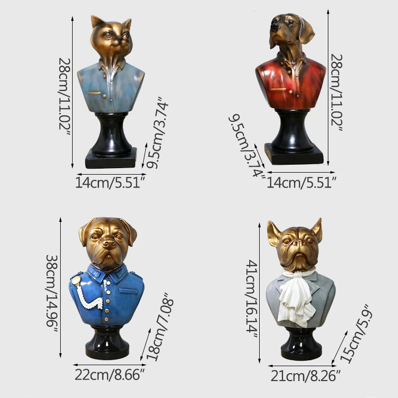 

Strongwell American Retro Animal Sculpture European Horse Dog Cat Statue Ornaments Home Decoration Accessories Christmas Gift