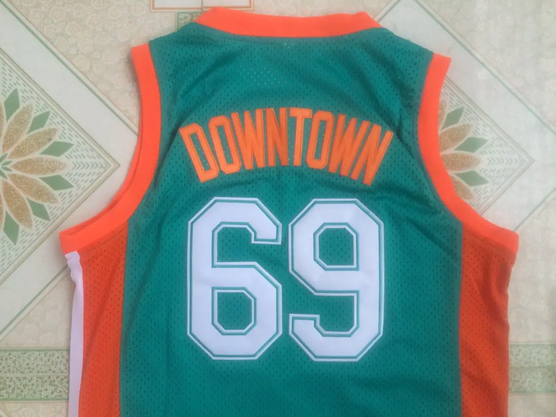 

Movie Version Green 69 Mesh Polyester Breathable Summer Vest Basketball Sportswear Embroidery Outdoor Movie Basketball Jersey