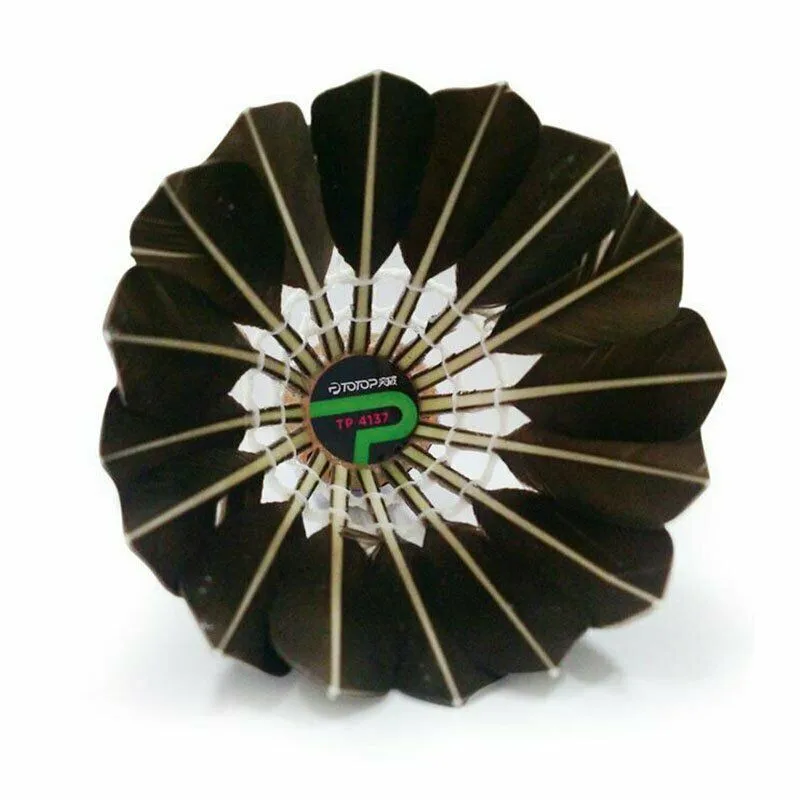 

12 Pcs Pro Training Black Goose Feather Shuttlecocks Badminton Ball Game Durable