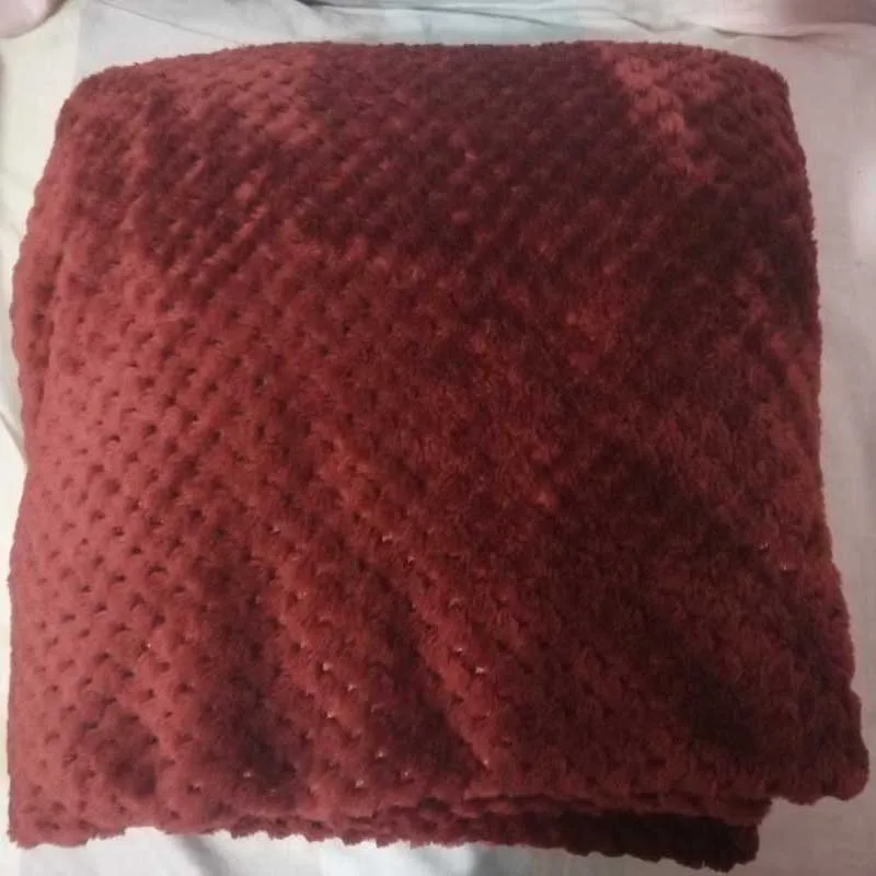 Wine Red Клетчатое одеяло с ананасом для кровати, фланелевое одеяло на диване, Флисовое одеяло для взрослых, покрывало на кровать, постельные принадлежности - Цвет: Wine Red
