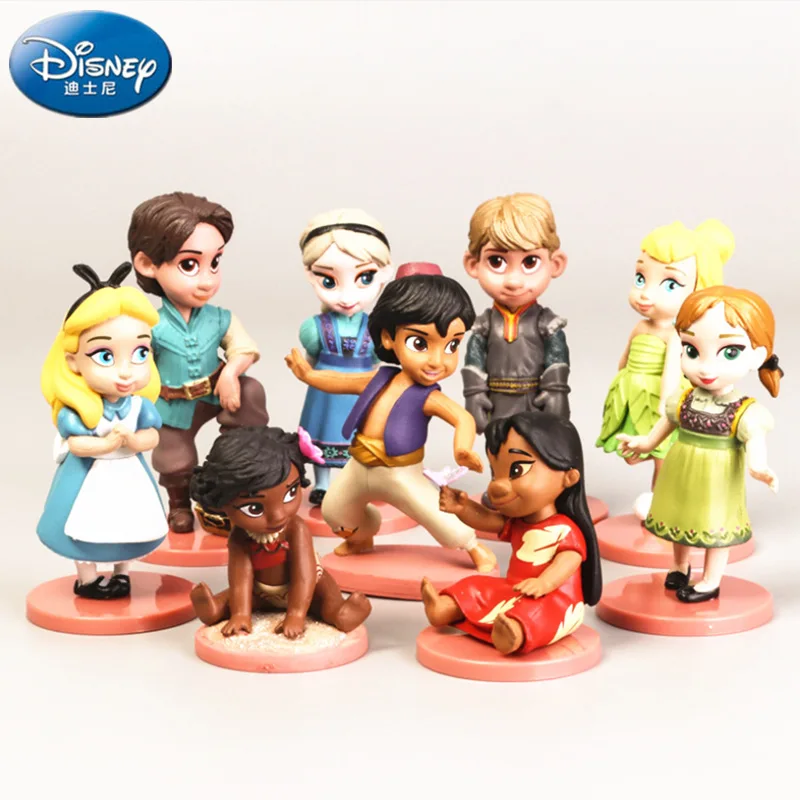 Disney 9PCS style Dream Princess Dolls Lovely Flower Fairy Isana Model Action map Ornament Children's Toys gift | Игрушки и хобби