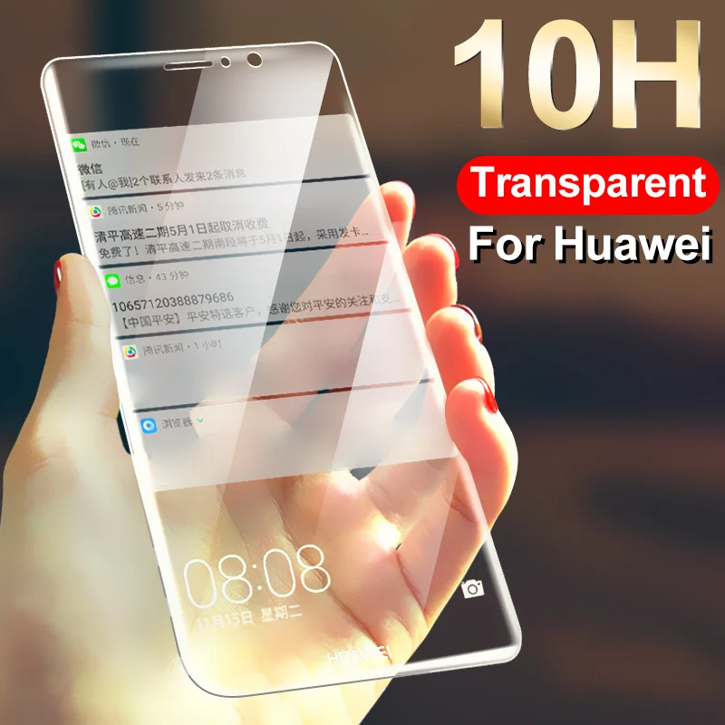 

10H Full Tempered Glass on for Huawei P10 Plus P20 P30 lite Pro Screen Protector Protective glass on Huawei Honor 9 10 lite Film