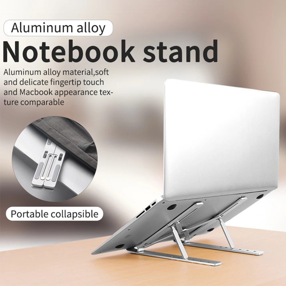 

Aluminum Alloy Adjustable Foldable Laptop Stand Non-Slip Desktop Notebook Holder Laptop Stand For Macbook Pro Air iPad Pro DELL