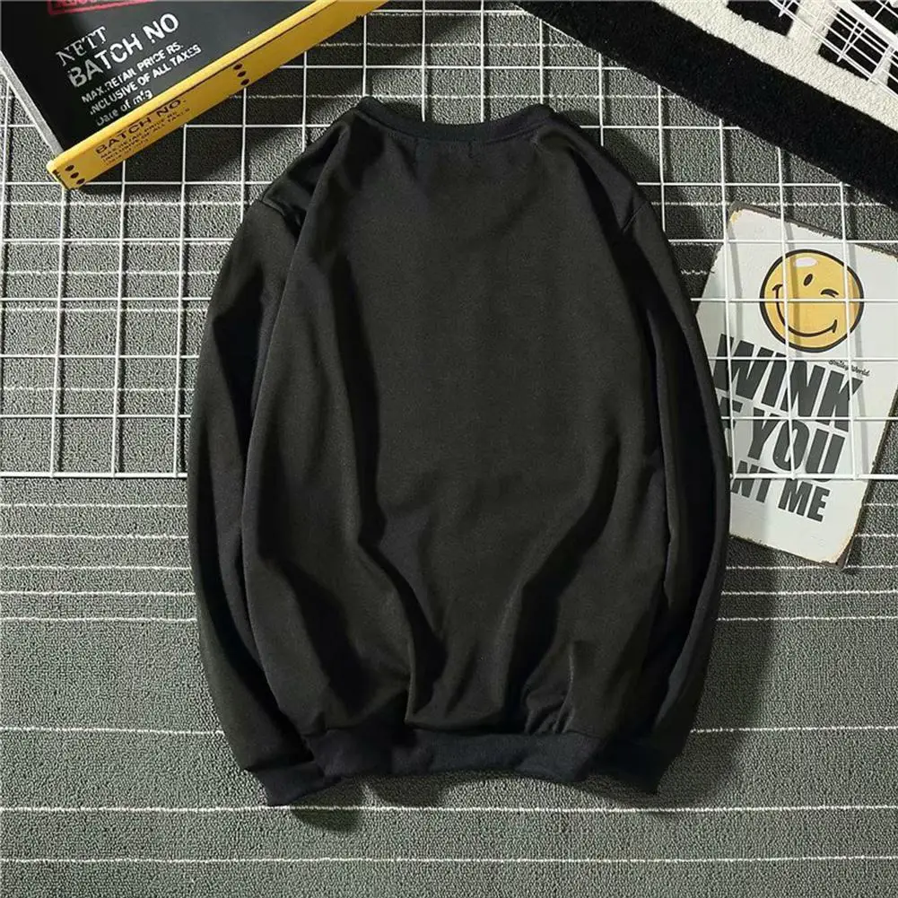 

MISSKY Men Sweatshirt Streetwear Crew Neck Sweatshirt Fashion Long Sleeve Autumn Winter Pullover Base Male Tops Shirt