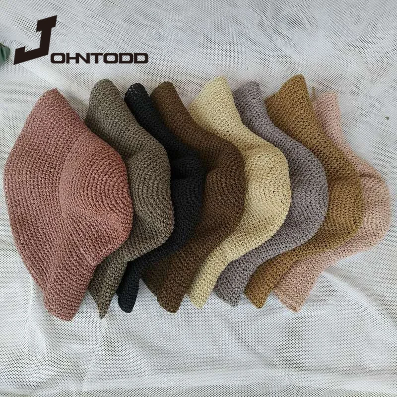 

Соломенная шляпа от солнца, женская, однотонная, летняя, 2021