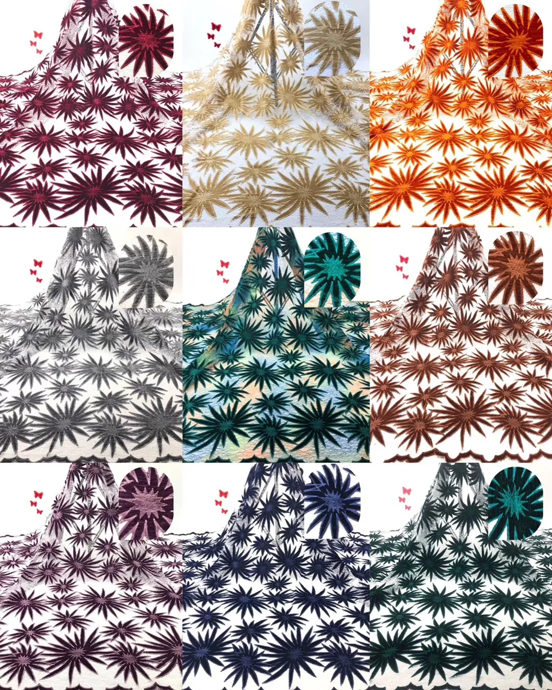 

Fashion African Lace Fabric High Quality Red Lace Nigerian Lace Fabric 2019 High Quality Lace With Pearl 5Yards For Dress